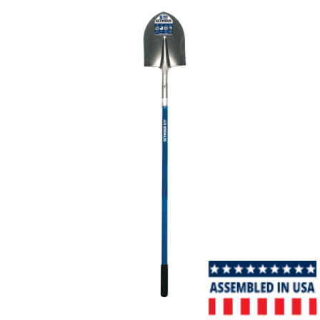 49450 Seymour Round Shovel, 46" Fiberglass Handle