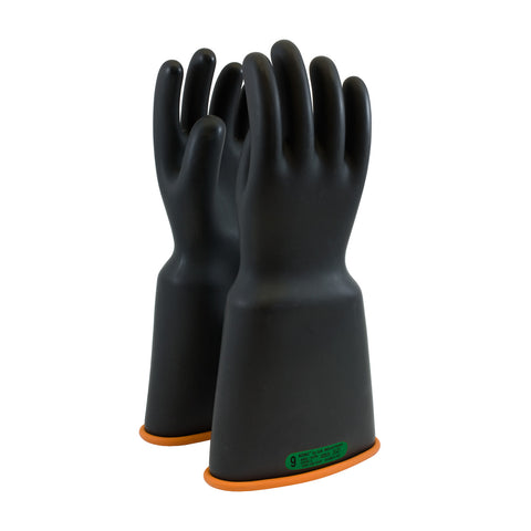 NOVAX Rubber Gloves, Class 3 16" Bell Cuff