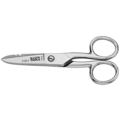 2100-7 Klein Tools Electricians Scissors with Notch