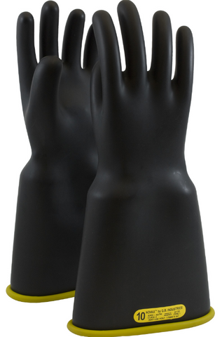 NOVAX Rubber Gloves, Class 2 16" Bell Cuff
