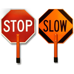 C18NR Dicke 18" Stop/Slow Sign with 8'' Plastic Handle